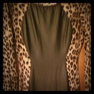Faux Leather Sexy Cheetah Dress